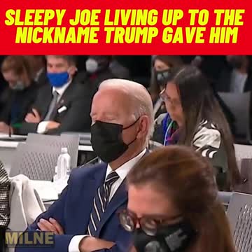 Sleepy Joe Living Up To The Nickname Trump Gave Him