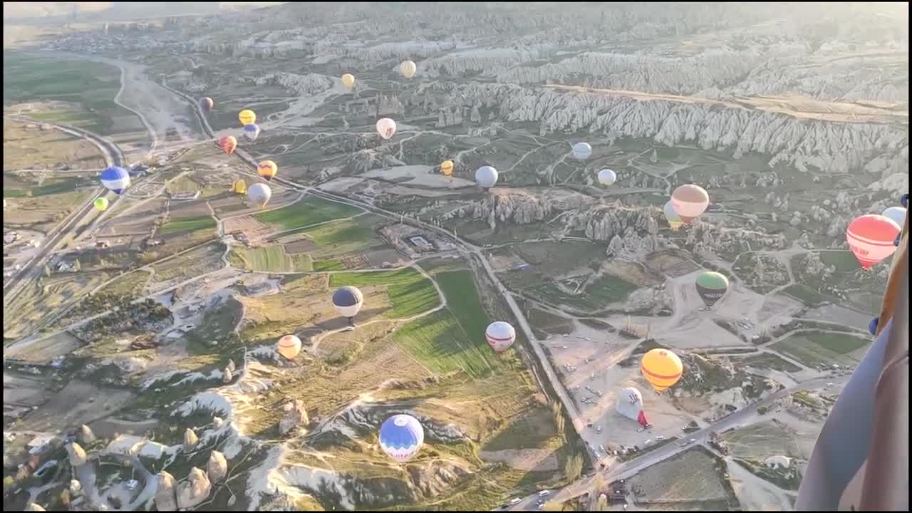 Turkish hot air balloons in Cappadocia