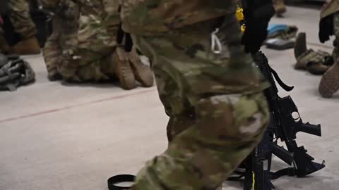 B-roll of U.S. Air Force Airmen during Fieldcraft Hostile (FCH) training