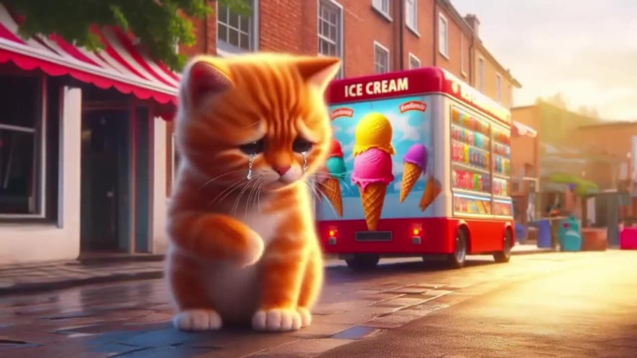 Kittan can't afford an ice cream Sad story