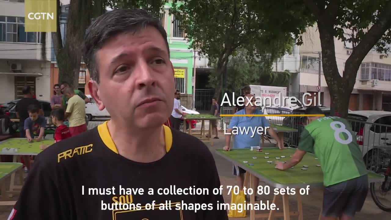 Buttons fly in Brazilian table top football game