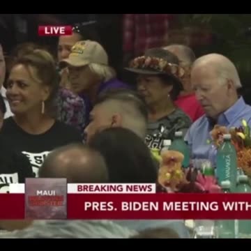 Biden appears to fall asleep during his meeting with victims of the Maui fires in Hawaii