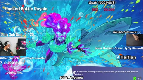 👑Rumble Best Fortnite Streamer 👑| 🚗 Sub Goal 1/20 🚗 💨