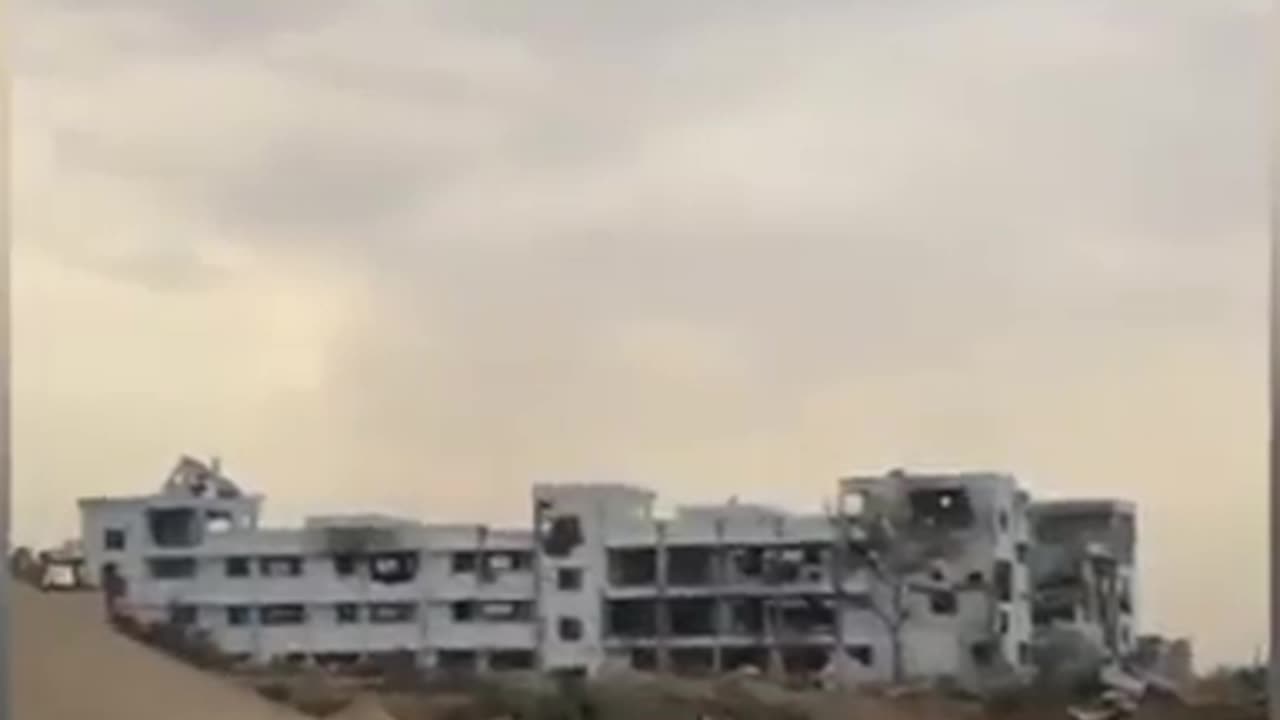 Israeli army destroyed the Hamas parliament in Gaza.