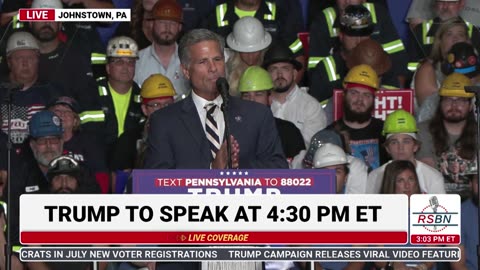 FULL SPEECH: Dan Meuser Speaks at Trump Rally in Johnstown, PA - 8/30/24