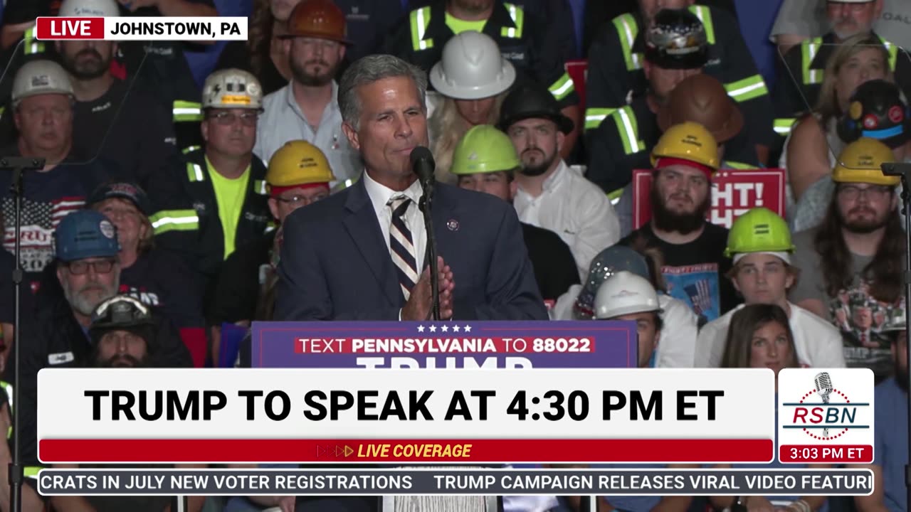 FULL SPEECH: Dan Meuser Speaks at Trump Rally in Johnstown, PA - 8/30/24