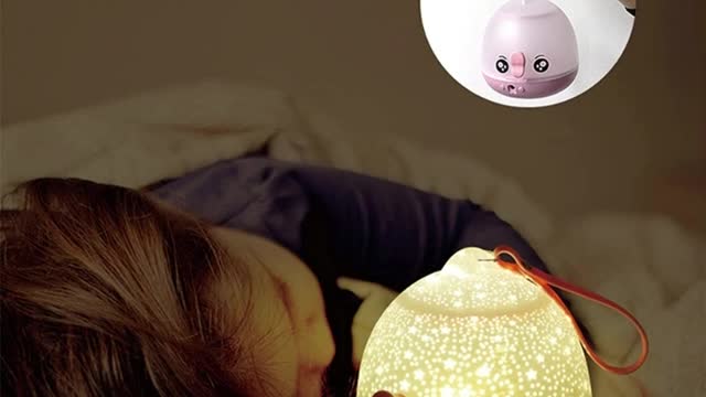 Seabed Starry Sky Rotating LED Star Projector for Bedroom, Romantic Night Light