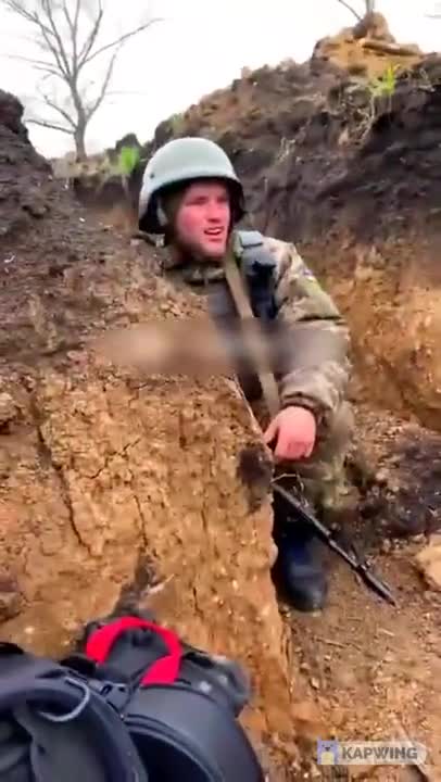 German delivered Panzerfaust anti-tank grenade launchers in the trenches at the frontline