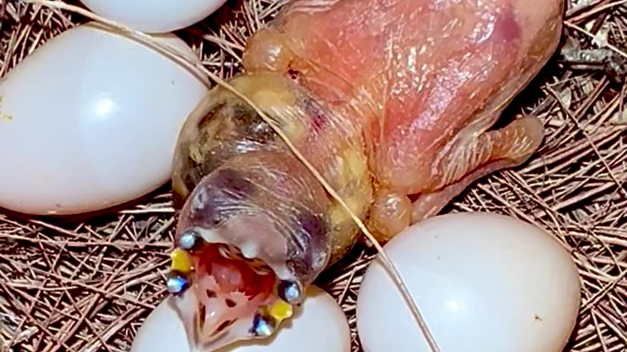 Gouldian finch chicks and eggs in bird nest #birds #aviary #bird #nature