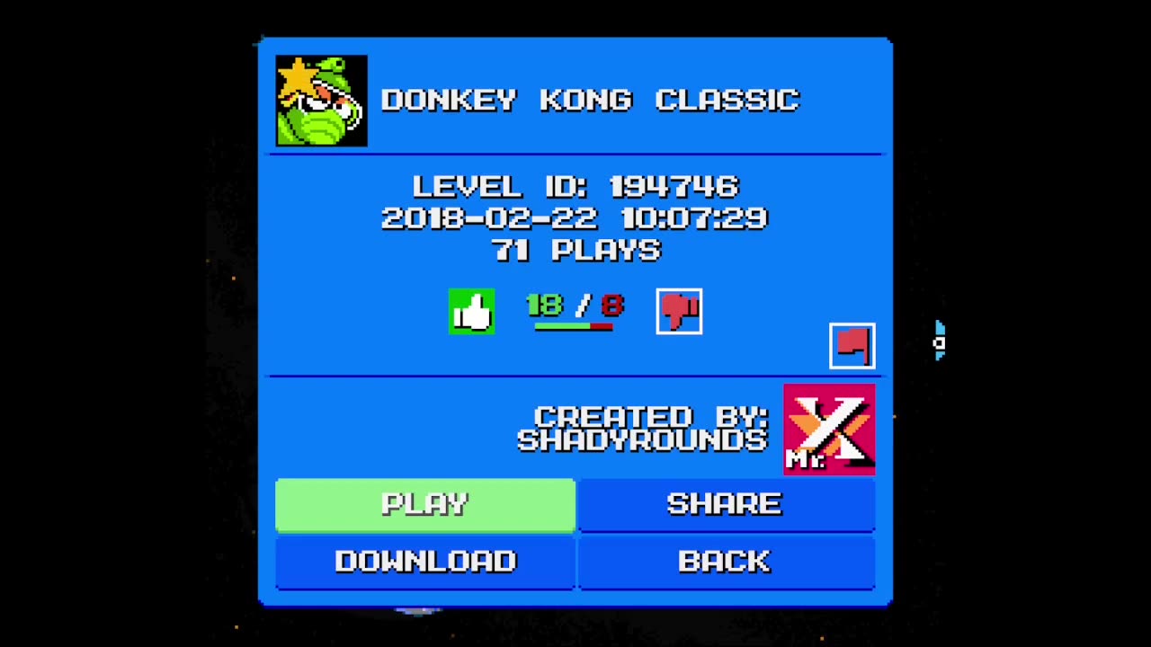 Mega Man Maker Level Highlight: "Donkey Kong Classic" by Shadyrounds - NO DAMAGE!