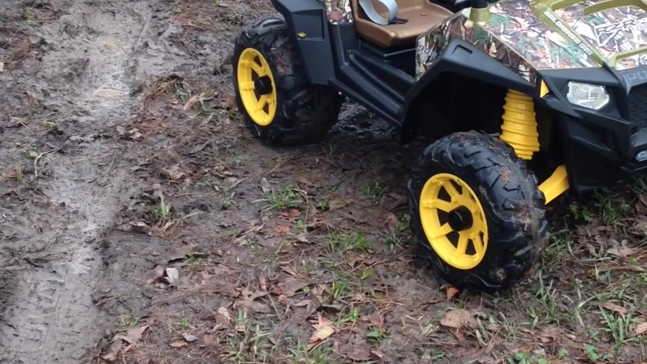 Brother Tows His Sister Out Of The Mud