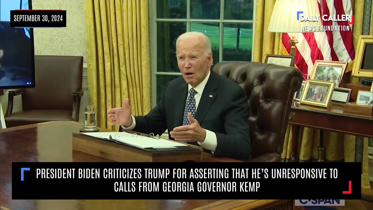 Biden Criticizes Trump For Asserting That He's Unresponsive To Calls From GA Gov Kemp