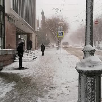 Snow in Sevastopol 2022 Crimea
