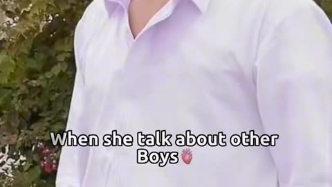 When she talks about other boys😂short loving video