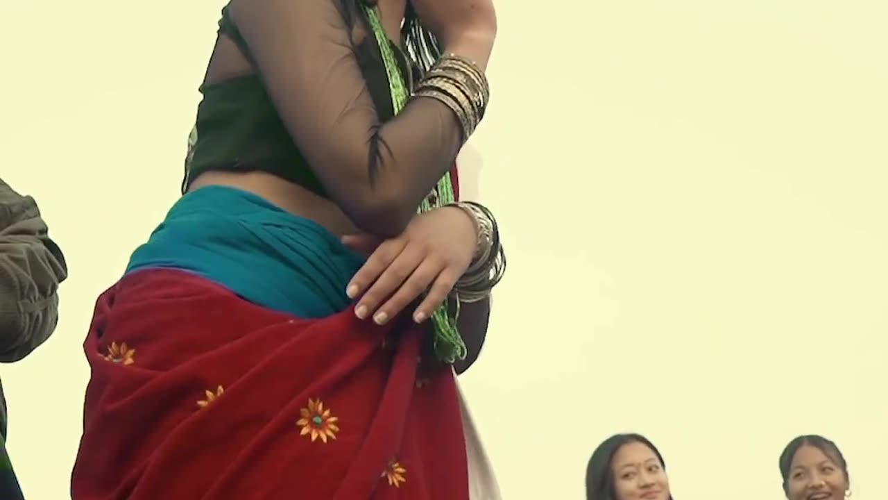 Enjoy Nepal girl dance nature Village life ♥️ #natural #nepal #shortsvideo # trending