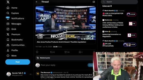 Alex Jones REACTS To Reports Of InfoWars SHUTTING DOWN _ The Kyle Kulinski Show