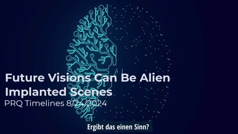 Zukunftsvisionen können von Aliens implantierte Szenarien sein