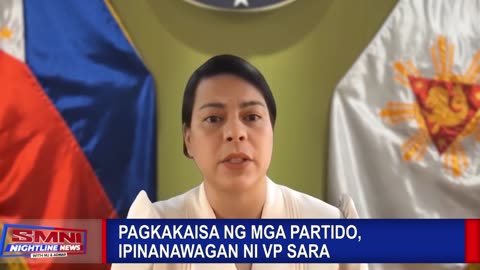 Pagkakaisa ng mga partido, ipinanawagan ni VP Sara