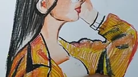 female face painting illustration#art#artist#artistry