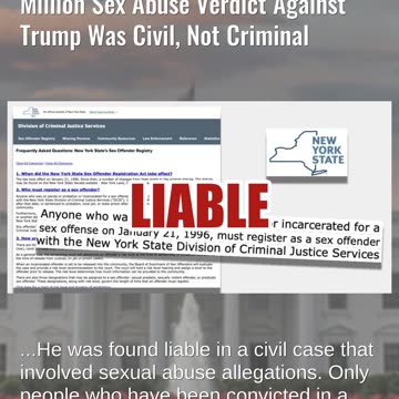 Fact Check: White House Will NOT Be On Sex Offender Registry -- Abuse Verdict Civil, Not Criminal