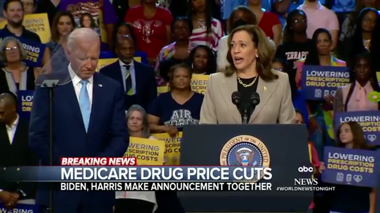 Harris, Biden announce Medicare price cuts for prescription drugs