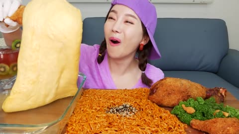 [Mukbang ASMR] Extra Large Chicken -- Cheese Fondue _ Seasoned Chicken Amazing Giant _ Cheese Fondue