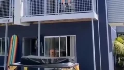 Jump from the balcony