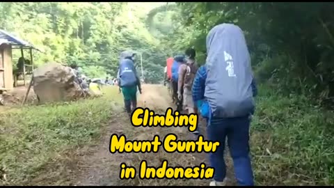 Clambing mount in indonesia