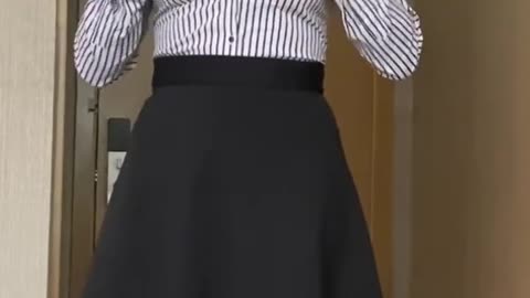 Trying on Secretary Dresses for Promotion