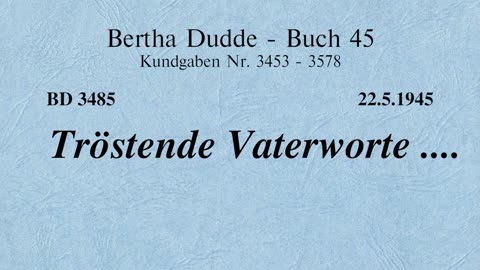 BD 3485 - TRÖSTENDE VATERWORTE ....