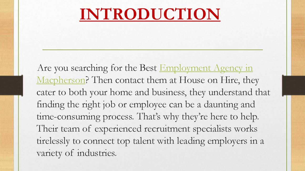 Best Employment Agency in Macpherson