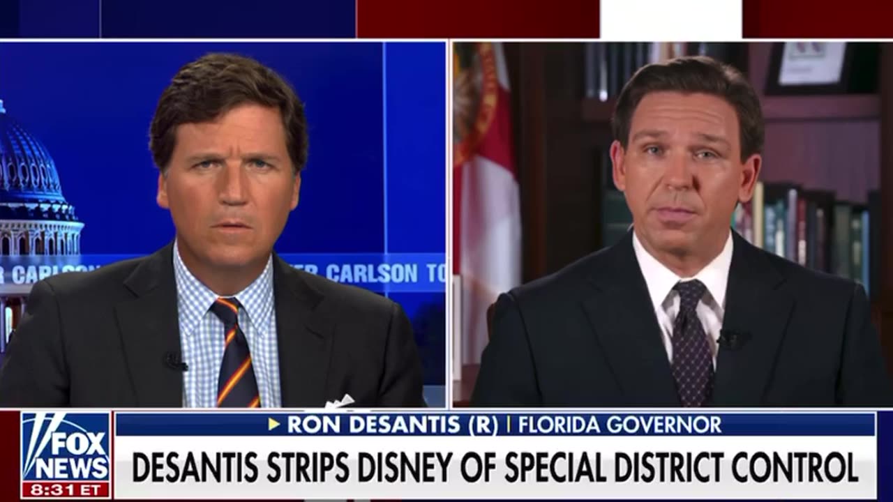 Ron DeSantis Joins Tucker: Stripping Disney of Special District Control