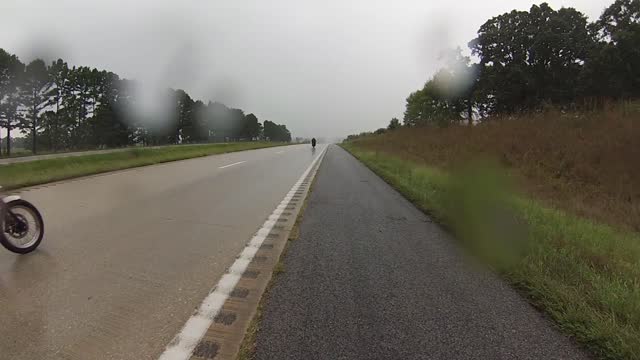 Rainy Day Blues on a really OLD motorcycle