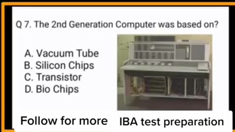 IBA Test Most Important Question and Answers : Mcqs