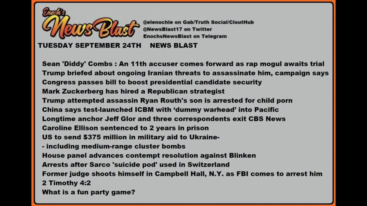 Tuesday, September 24, 2024 News Blast