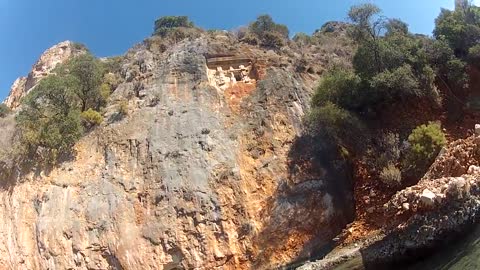 Wellness Girl kayaking in Kas Turkey