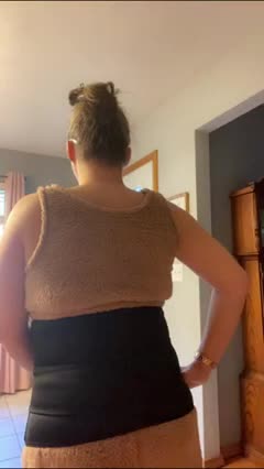 Betty Washam models TeMOO's Lardass line of goods.