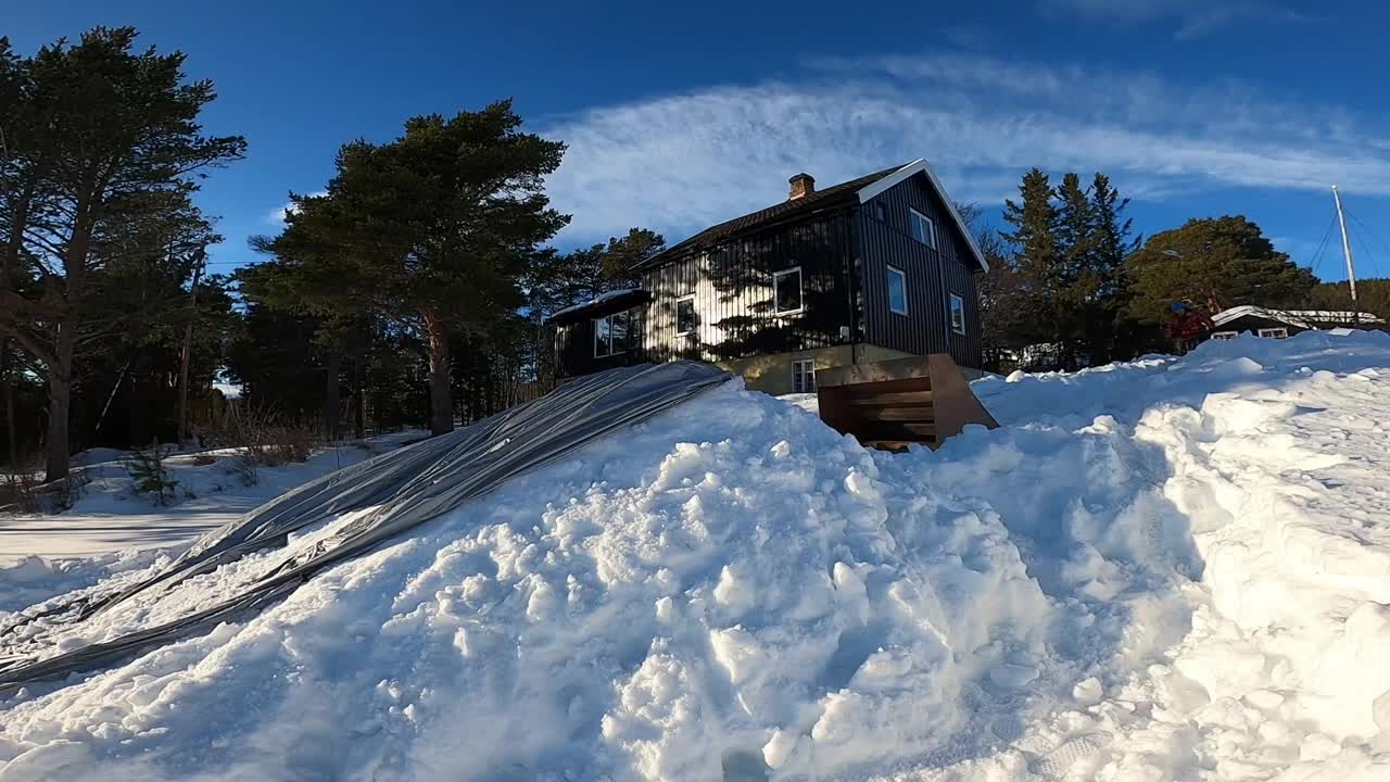 Failed Attempting a Back Flip Mid Air After Jumping on a Ramp