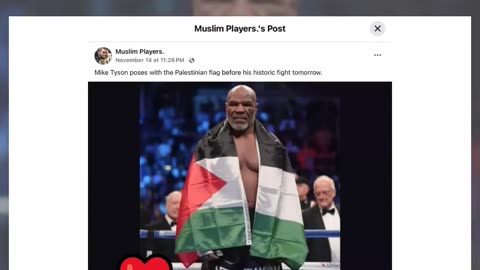 Fact Check: Mike Tyson Did NOT Pose With Palestinian Flag At Boxing Match -- Representative: 'Fake'