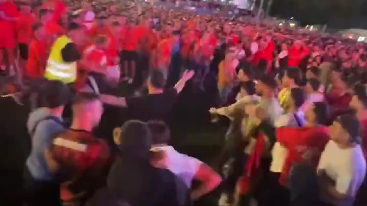 Turks started attacking Dutch fans as the second goal went in, two goals in