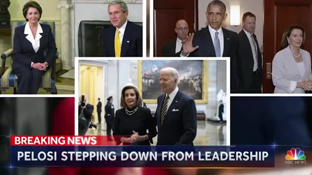 BREAKING NEWSPELOSI STEPPING DOWN FROM LEADERSHIP