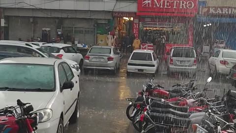 Raining in SADDAR Rawalpindi