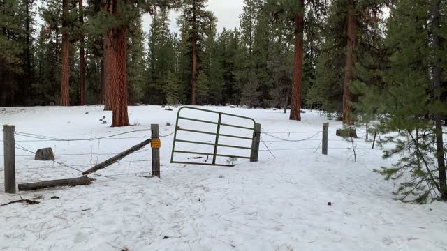 Go Through the Fence Gate – Bandit Springs Sno-Park – Central Oregon – 4K