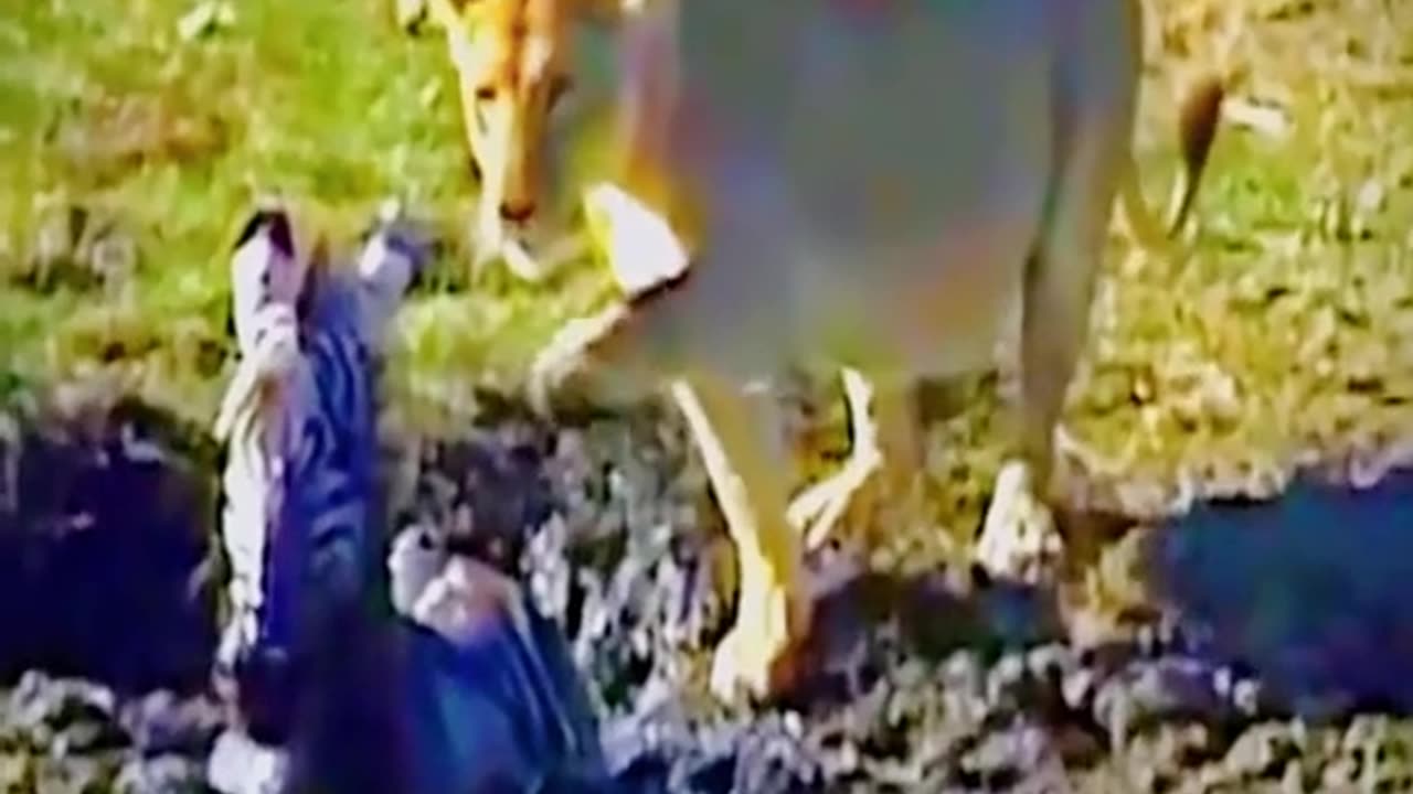 Lioness tries to hunt a gemsbok, you won't believe what happened😱