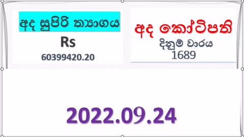 Ada Kotipathi 1689 💥 #Lottery #Result 202ai #dinum #anka #Ada #Kotipathi #1689 #DLB_Cut