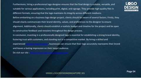 Logo design serves as the visual cornerstone of a business brand identity. — Logo Design Singapore