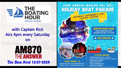 The Boating Hour with Captain Rick 12-07-2024