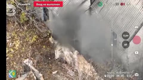 Russian throws Molotov cocktail through a cellar entrance where Ukrainian soldiers were hiding