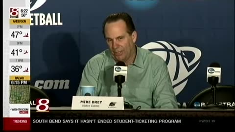 March 22, 2015 - Notre Dame Coach Mike Brey Wins Game, Loses Mom