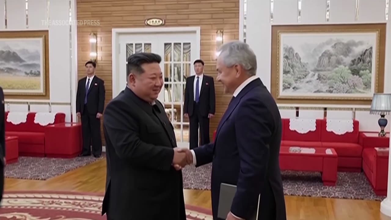 North Korean leader Kim Jong Un meets Russia's Sergei Shoigu in Pyongyang